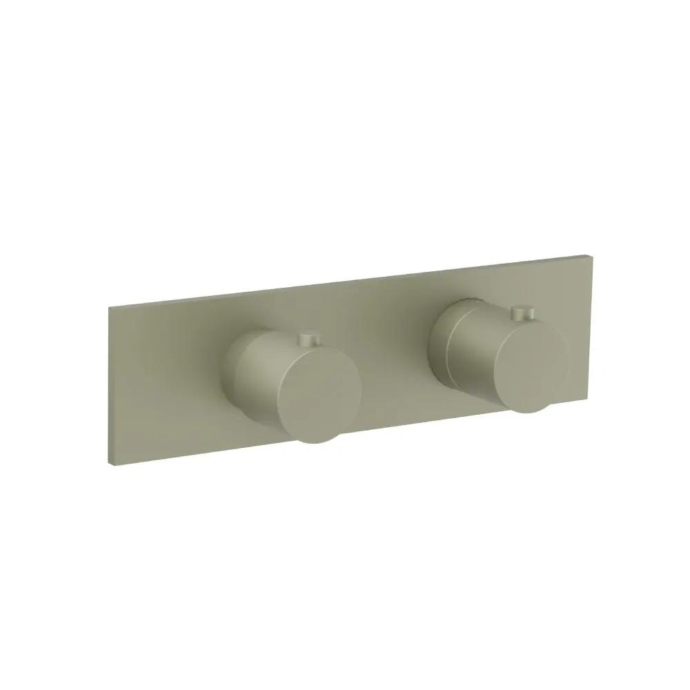 Flusso Serie 100 3/4" Horizontal Thermostatic Shower Valve and Trim - 3 Output by Flusso