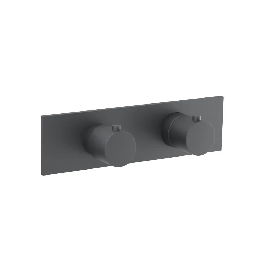Flusso Serie 100 3/4" Horizontal Thermostatic Shower Valve and Trim - 3 Output by Flusso