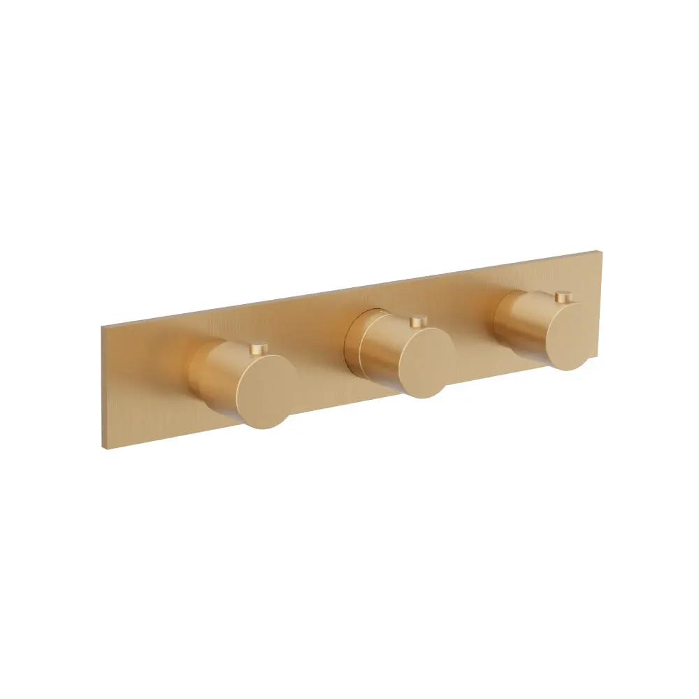 Flusso Serie 100 Trim for Horizontal Thermostatic Valve with 2 Volume Controls by Flusso