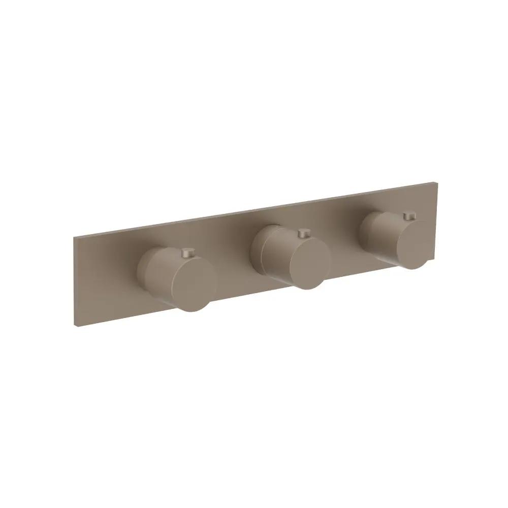 Flusso Serie 100 3/4" Horizontal Thermostatic Valve with 2 Volume Controls and Trim by Flusso