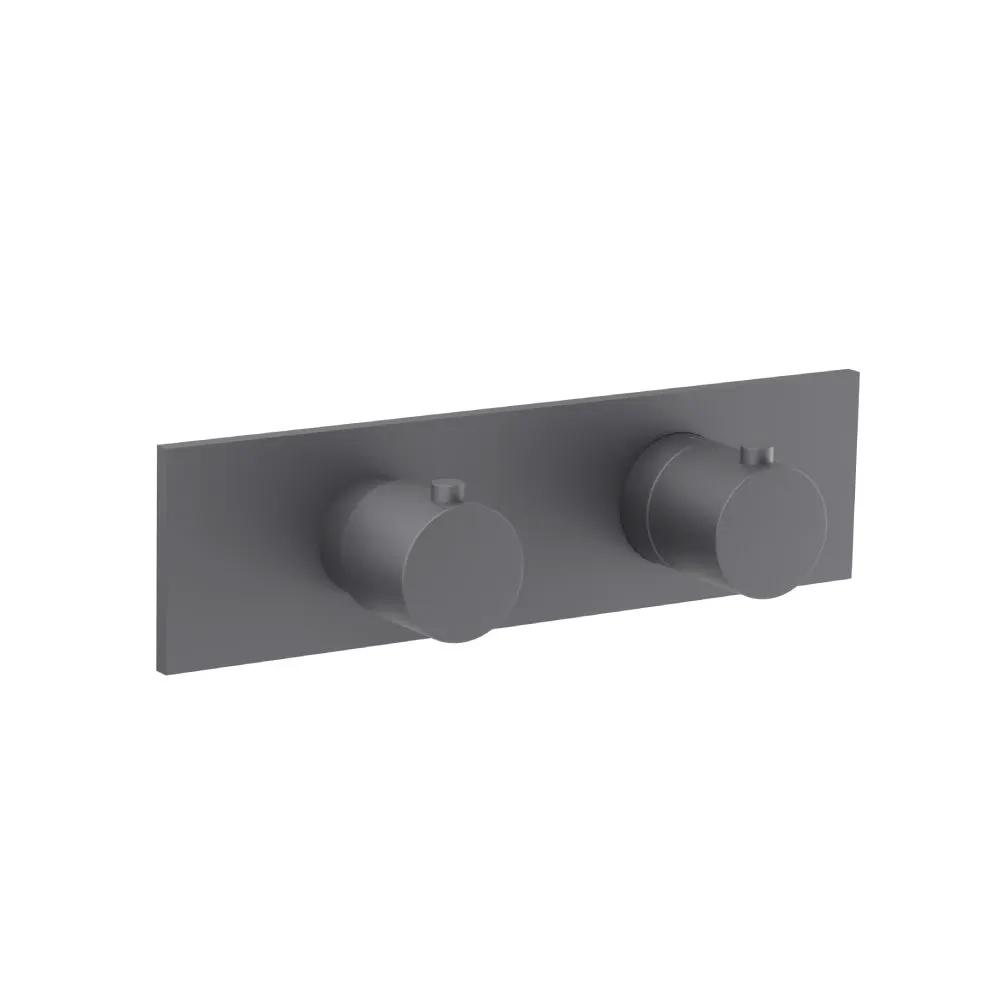 Flusso Serie 100 3/4" Horizontal Thermostatic Shower Valve and Trim - 2 Output by Flusso