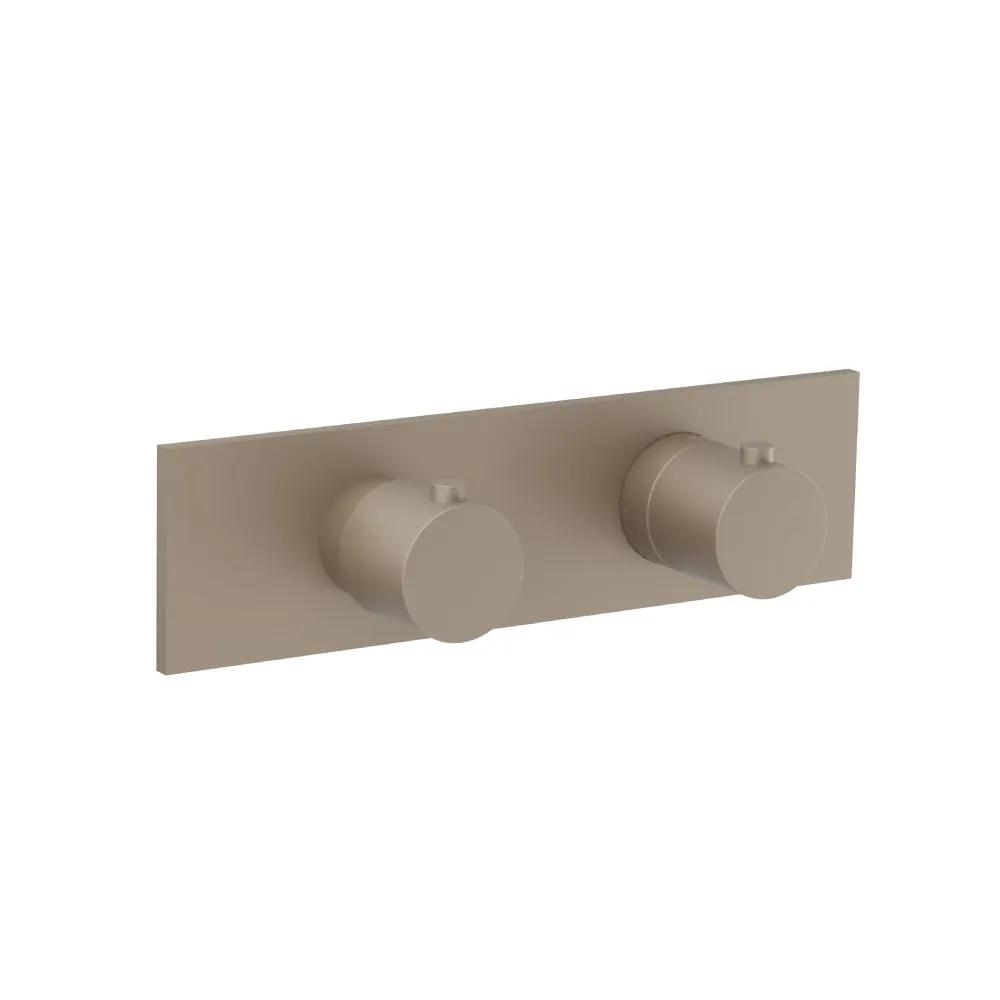 Flusso Serie 100 3/4" Horizontal Thermostatic Shower Valve and Trim - 2 Output by Flusso