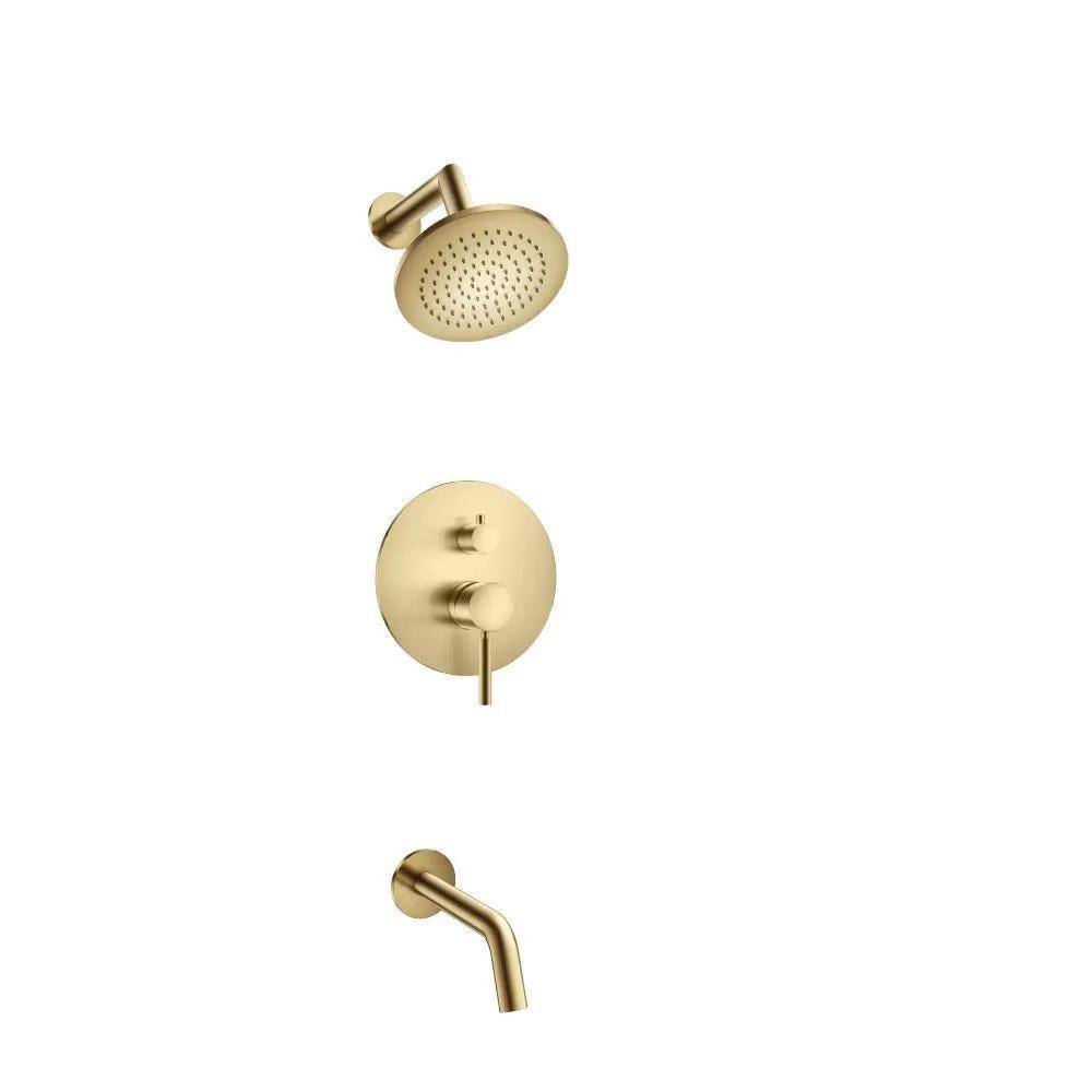 Flusso Serie 100 Two Output Shower Set with Shower Head and Tub Spout by Flusso