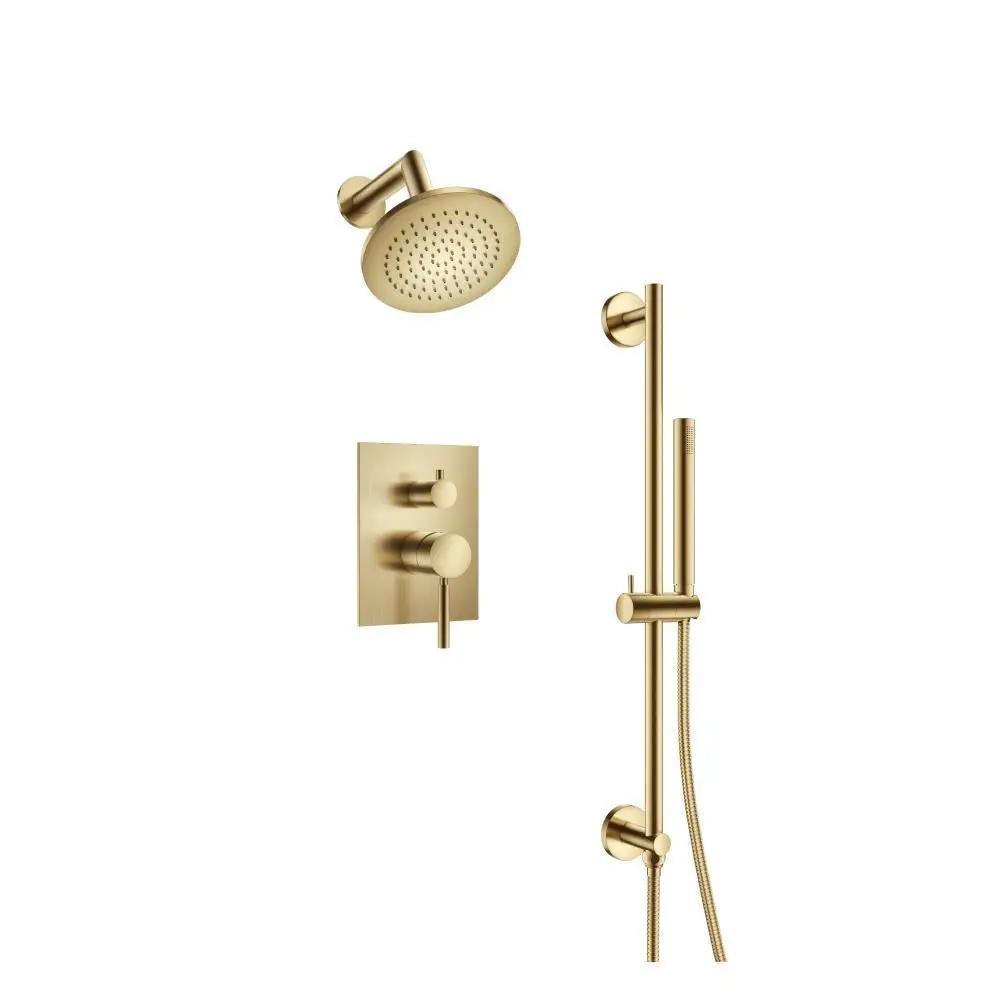 Flusso Serie 100 Two Output Shower Set with Shower Head, Hand Held and Slide Bar by Flusso