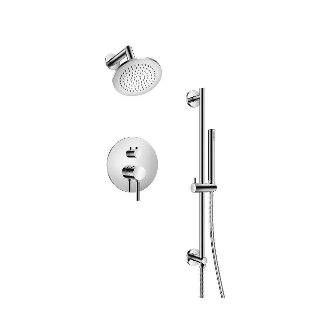 chrome shower set
