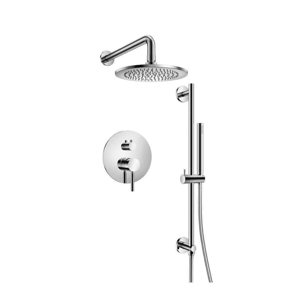 chrome shower set