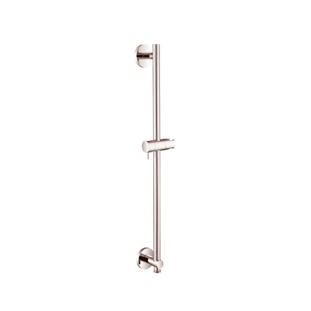 Flusso Serie 100 Round Shower Slide Bar with Integrated Wall Elbow by Flusso