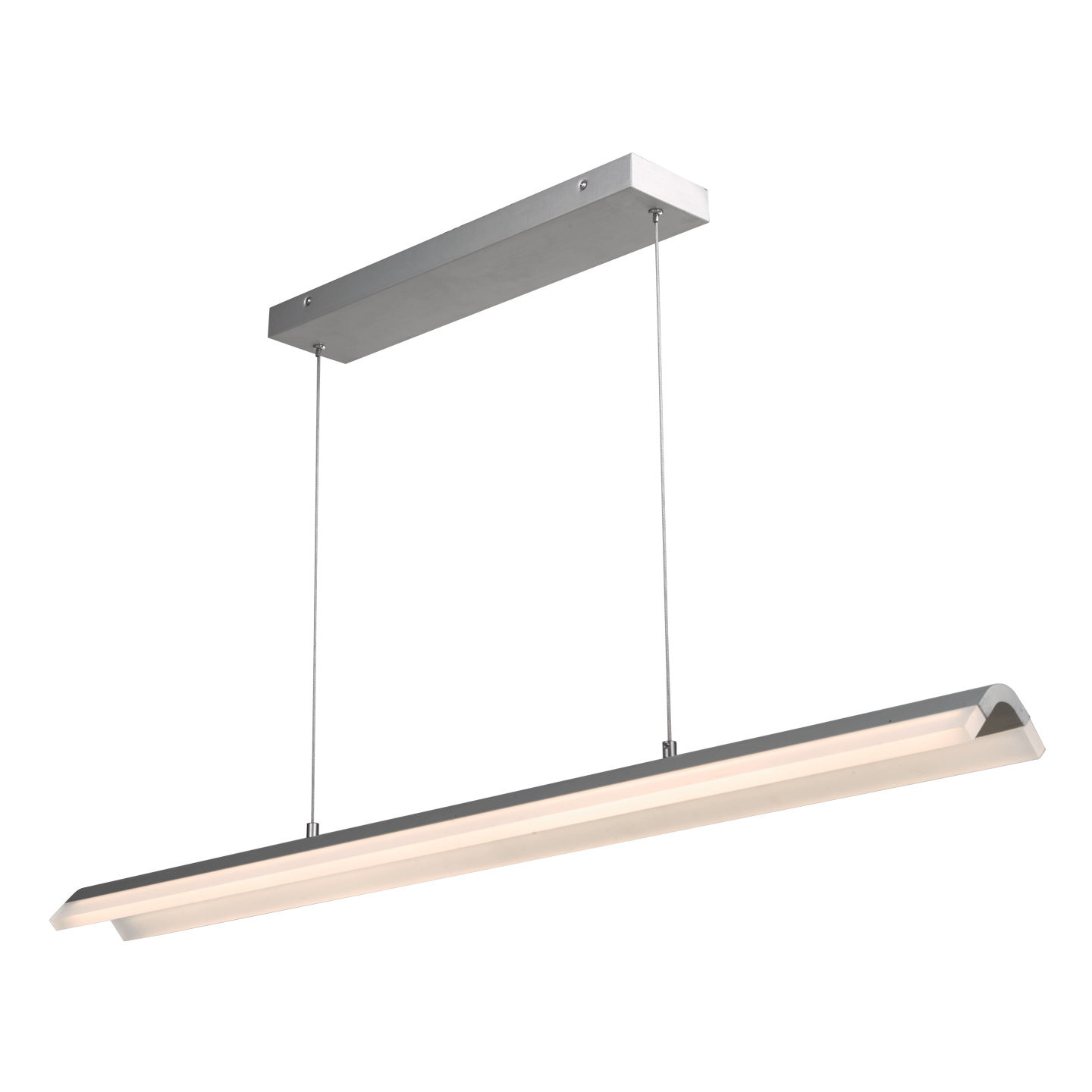 Abra Lighting Eros Curved Acrylic Twin Bar Pendant by Abra Lighting
