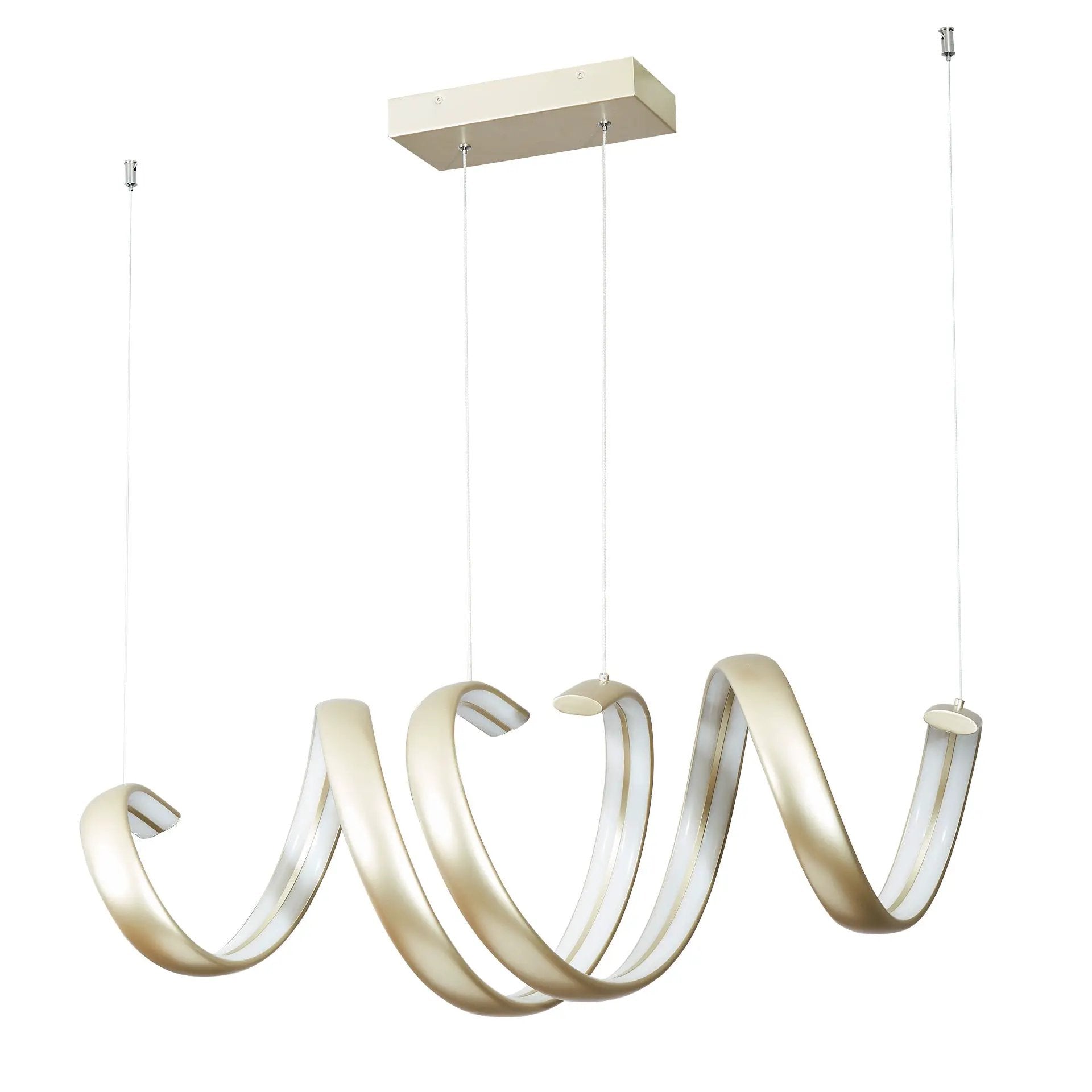 Abra Lighting Sling Linear Spring Pendant by Abra Lighting