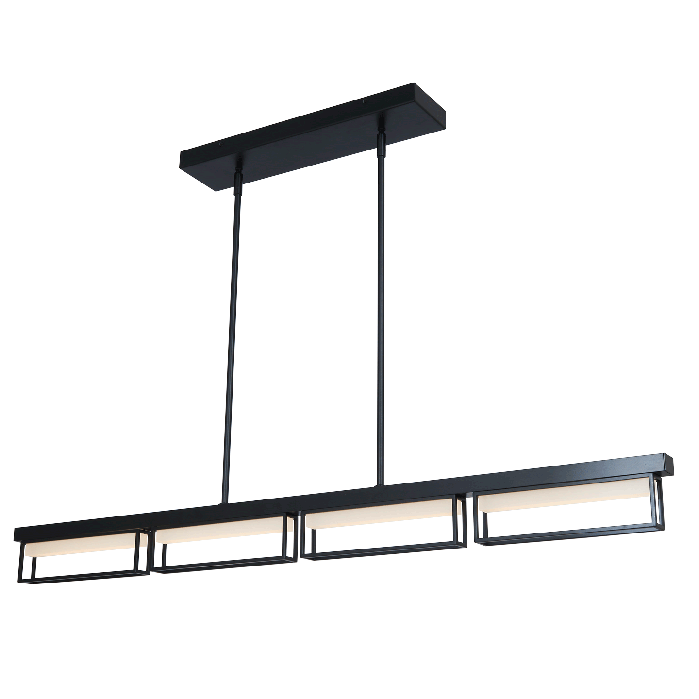 Abra Lighting Pane 4- Light Framed Pendant with Frosted Glass Diffuser by Abra Lighting