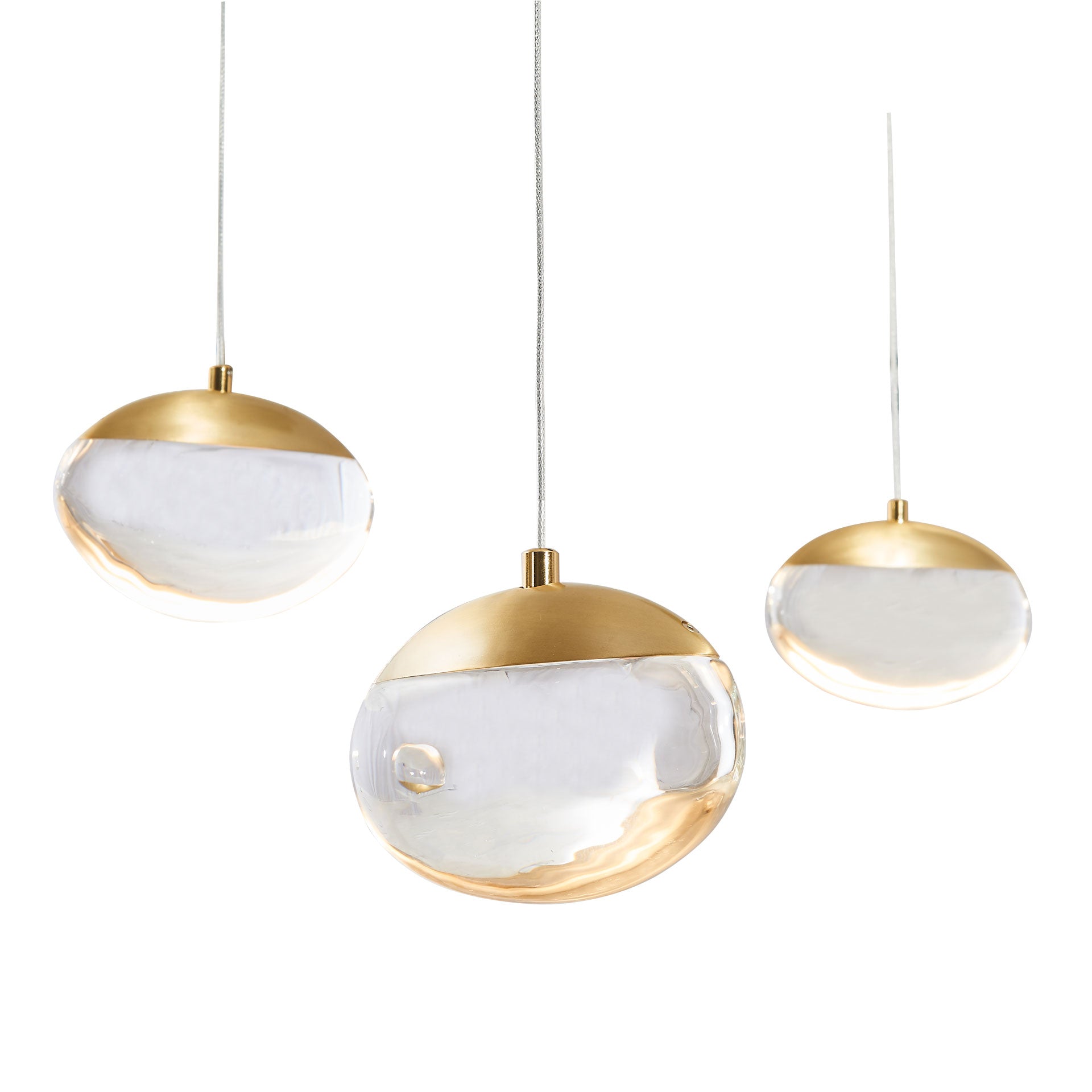 matte black/brushed brass light