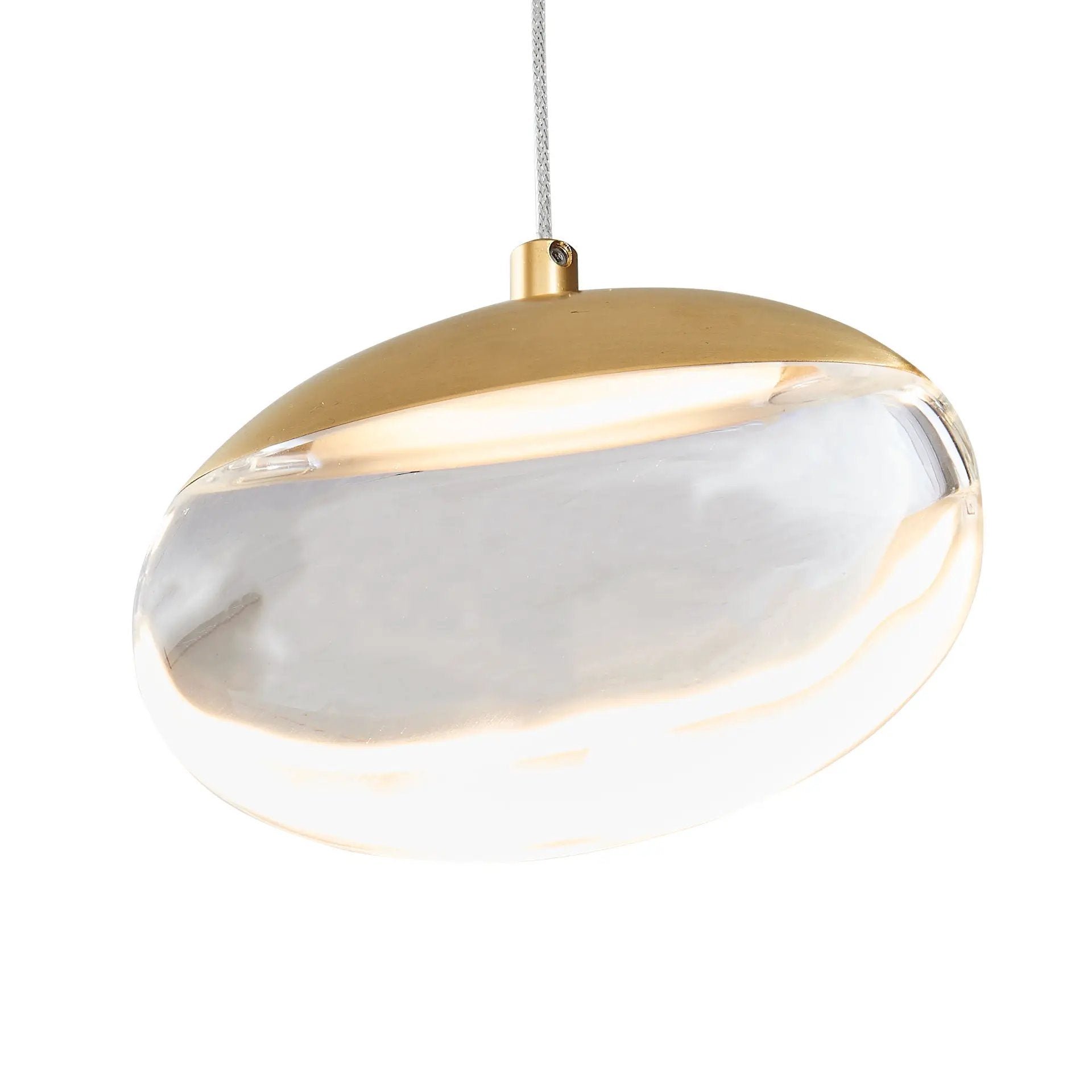 matte black/brushed brass light