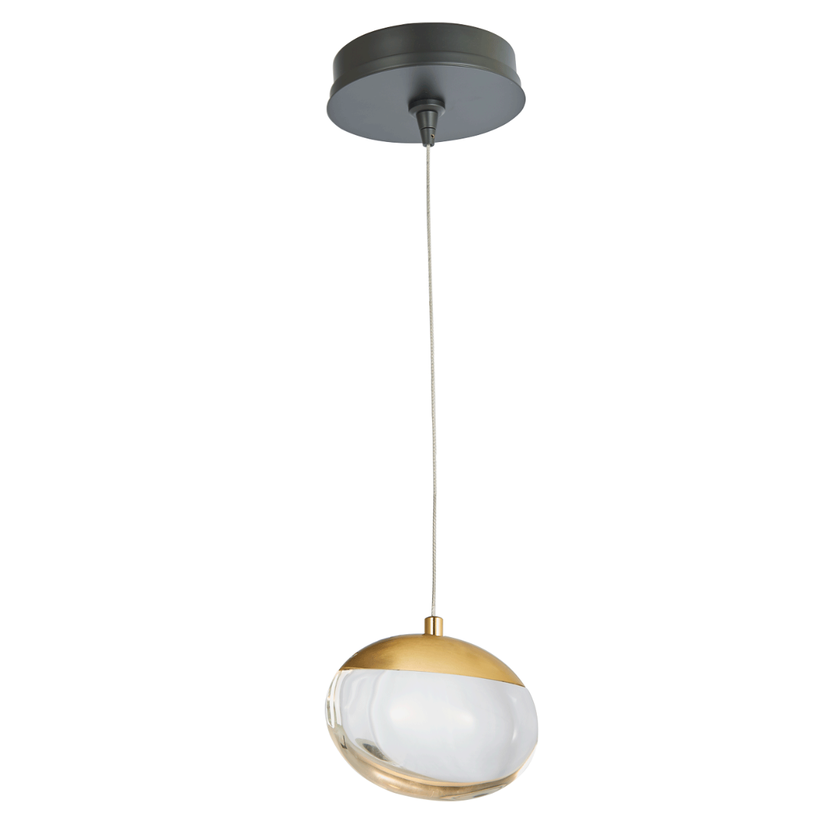 matte black/brushed brass light