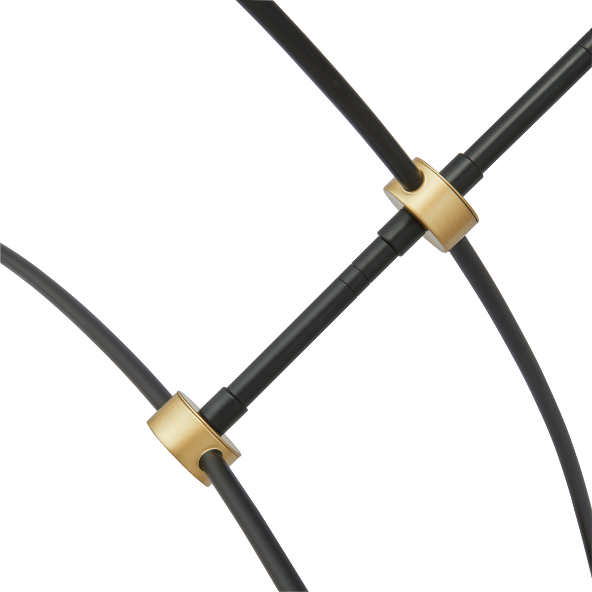 matte black/brushed brass light