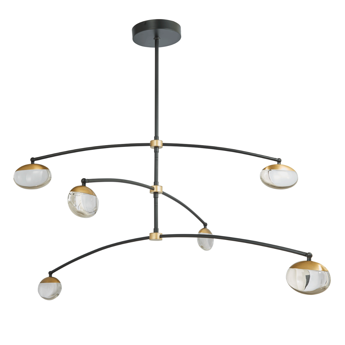 matte black/brushed brass light