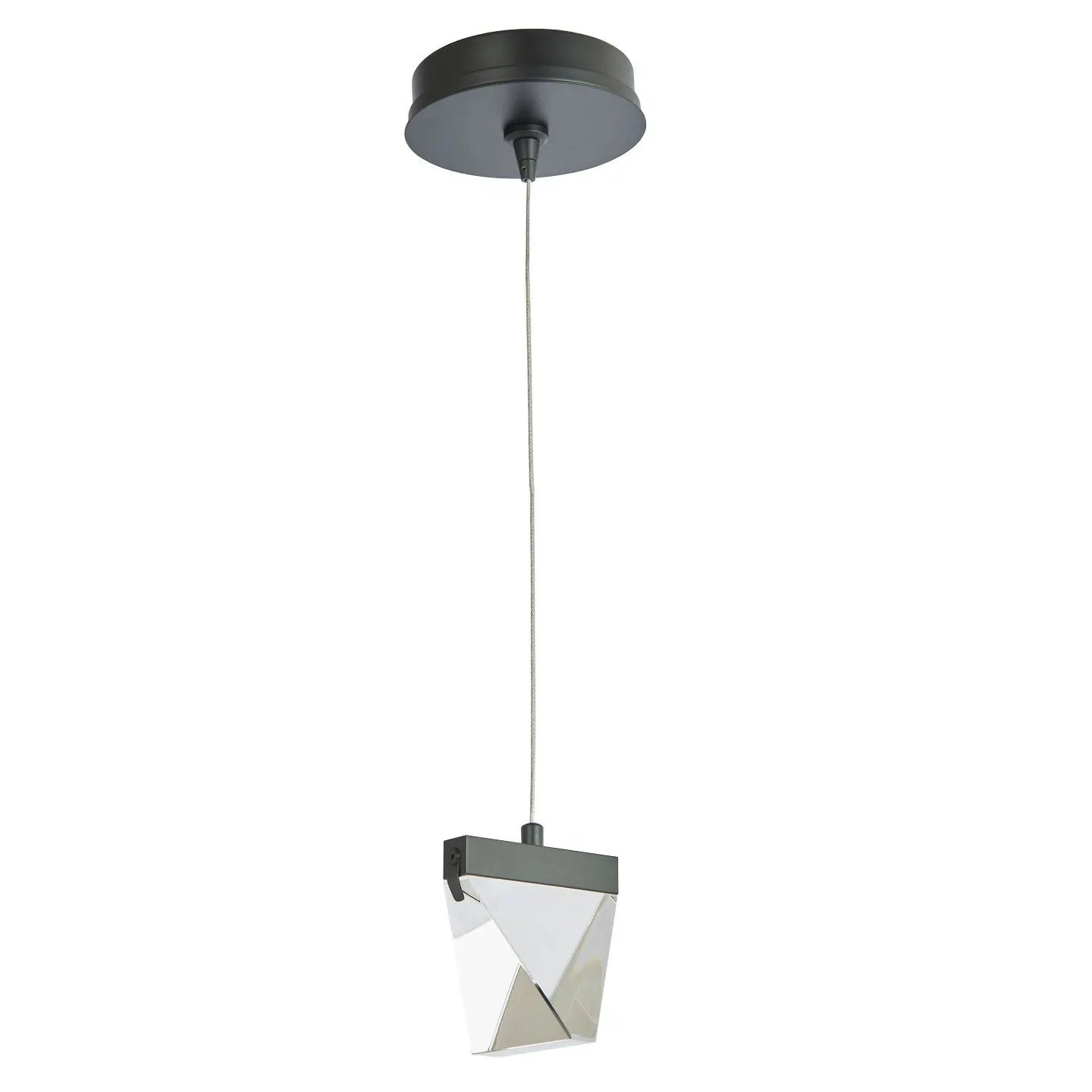 Abra Lighting Atlas Diamond Crystal Mono Pendant Including Canopy and Driver by Abra Lighting