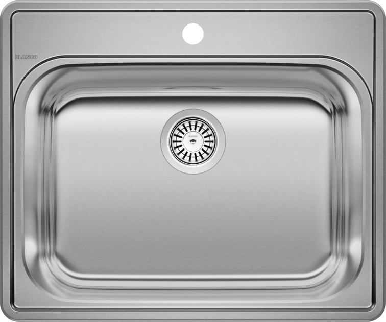 satin brushed stainless steel sink