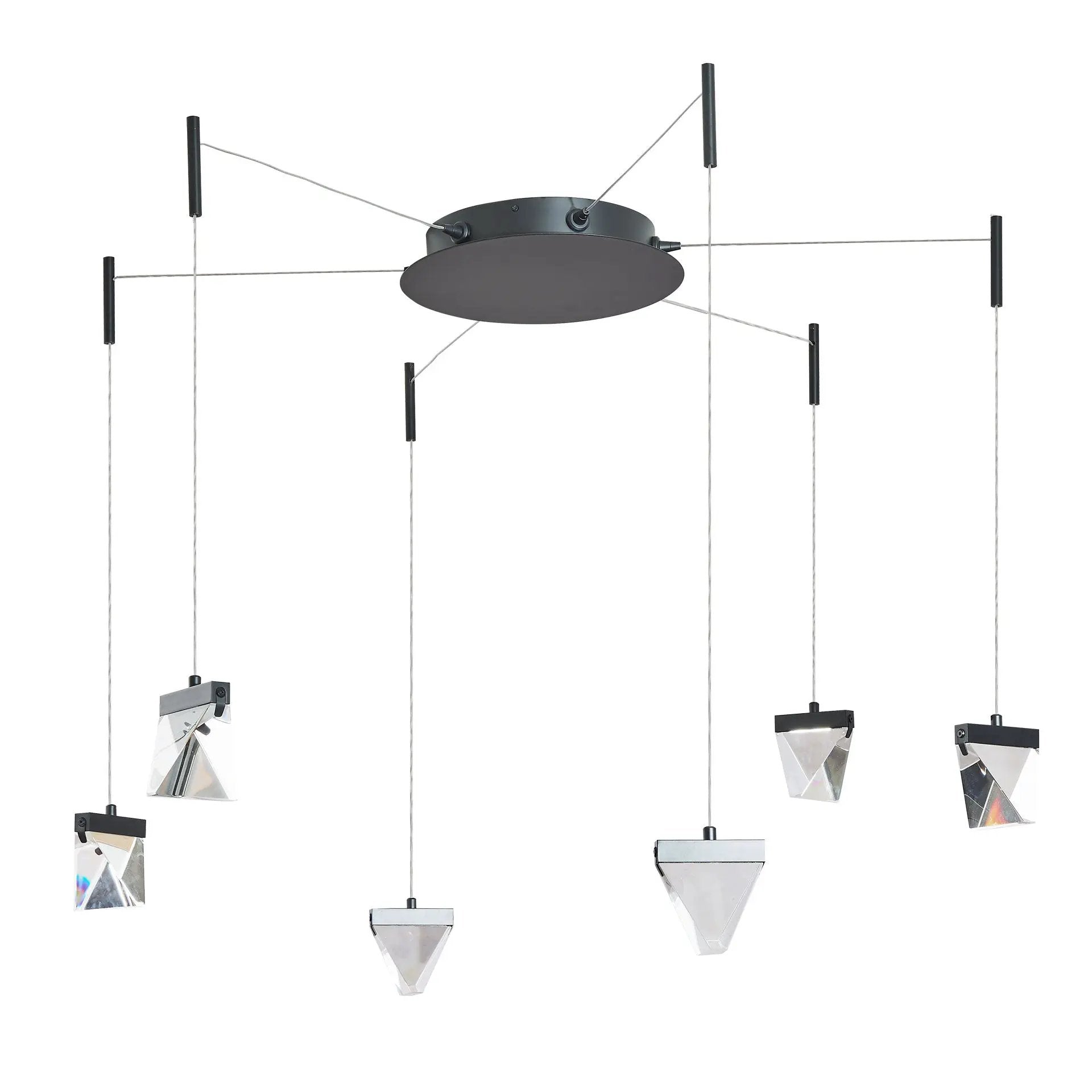 Abra Lighting Atlas 6- Light Octopus Pendant with Diamond Crystal by Abra Lighting