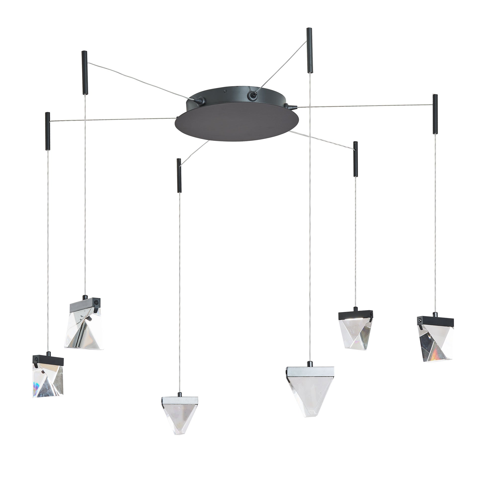 Abra Lighting Atlas 6- Light Octopus Pendant with Diamond Crystal