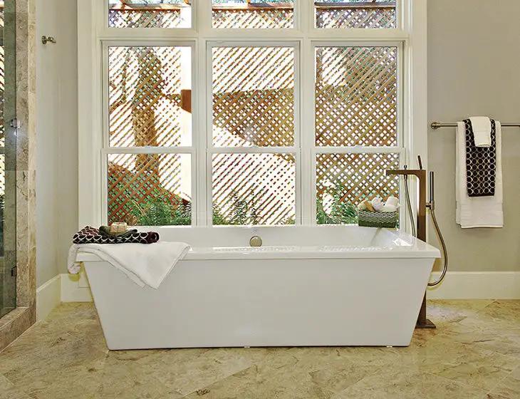 white bathtub