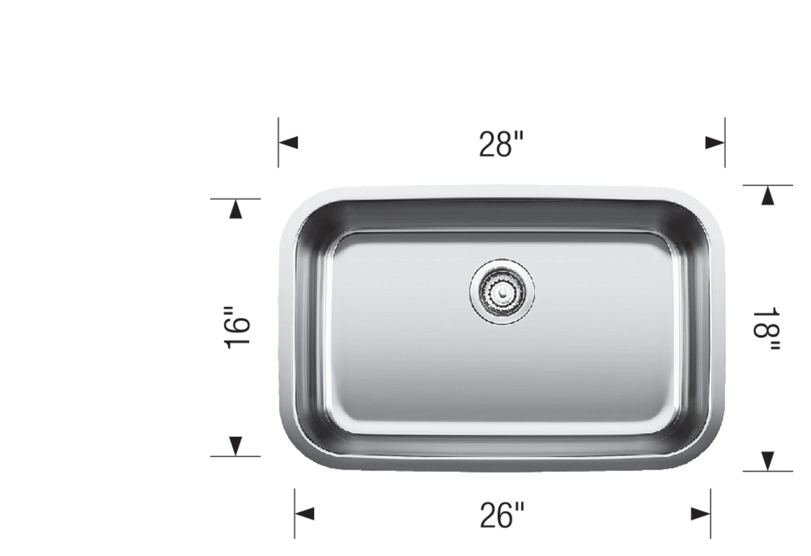 satin brushed stainless steel sink