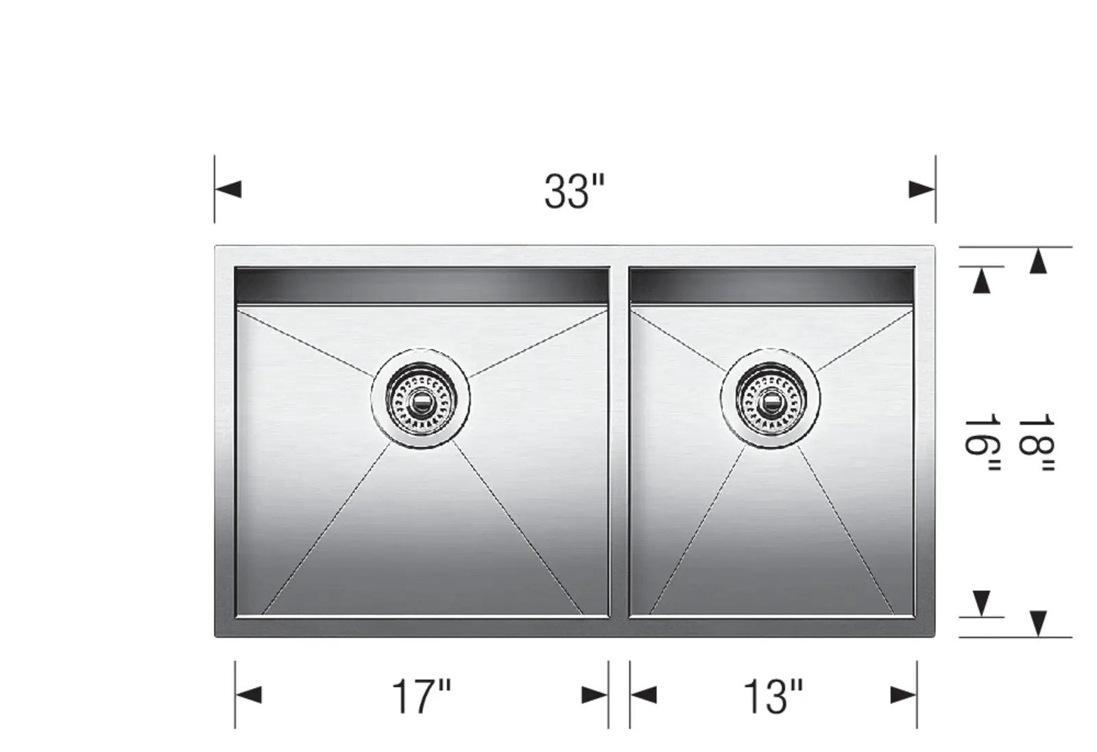 satin polish stainless steel sink