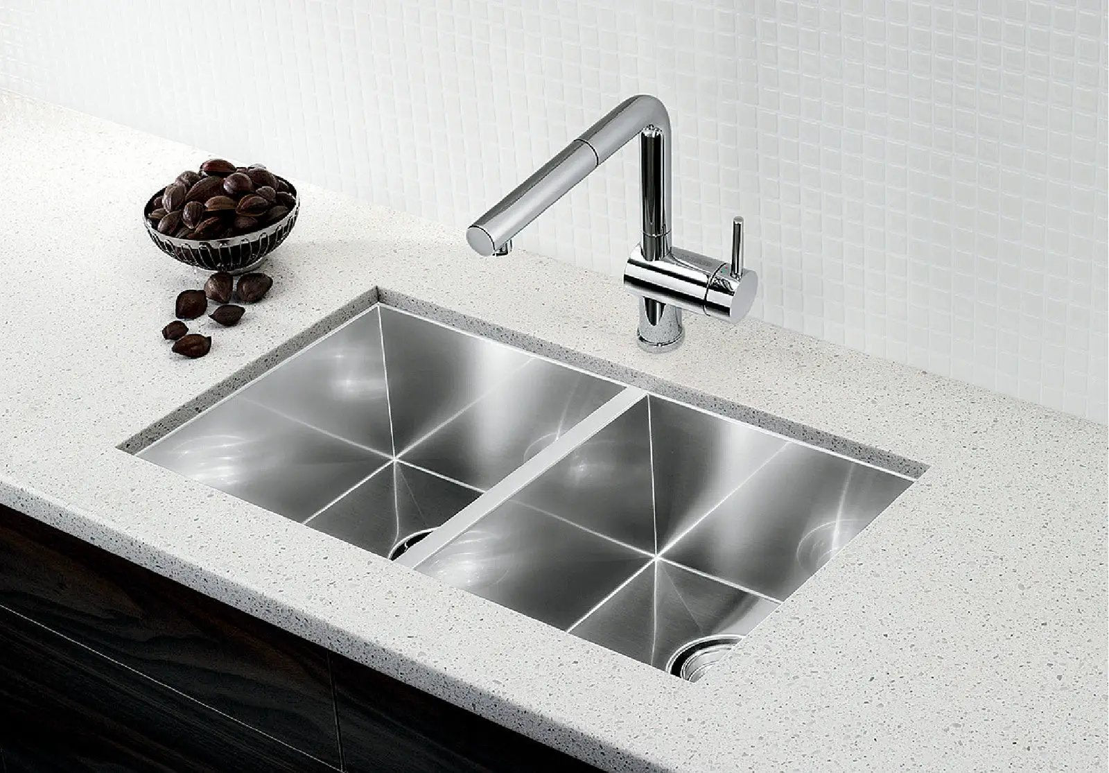 satin polish stainless steel sink