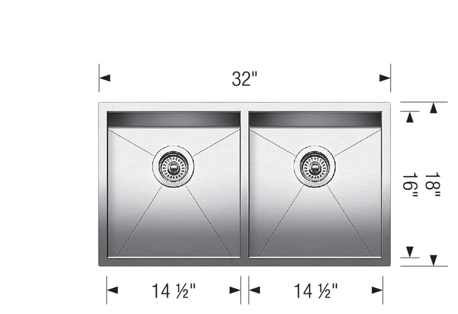 satin polish stainless steel sink