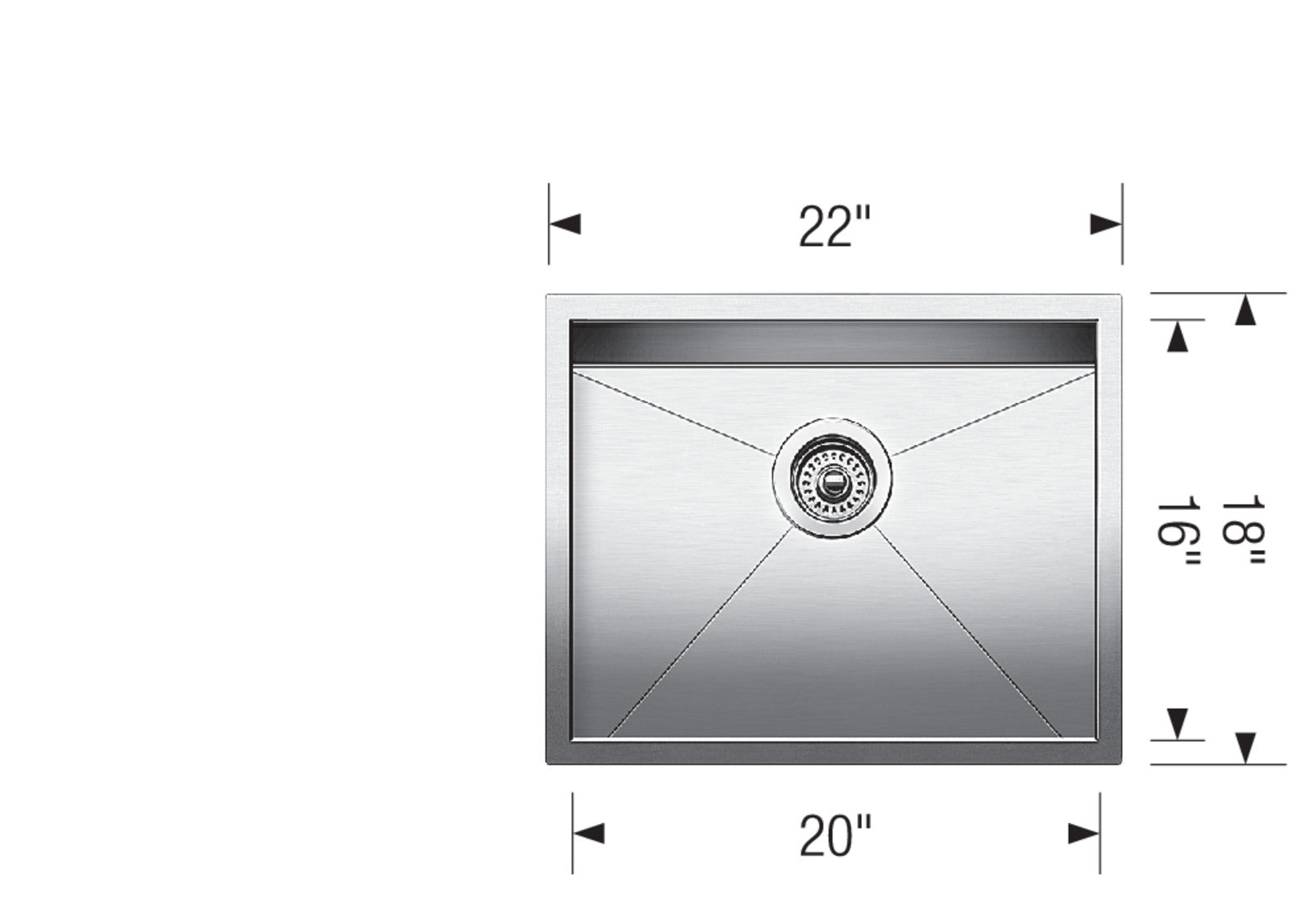 satin polish stainless steel sink