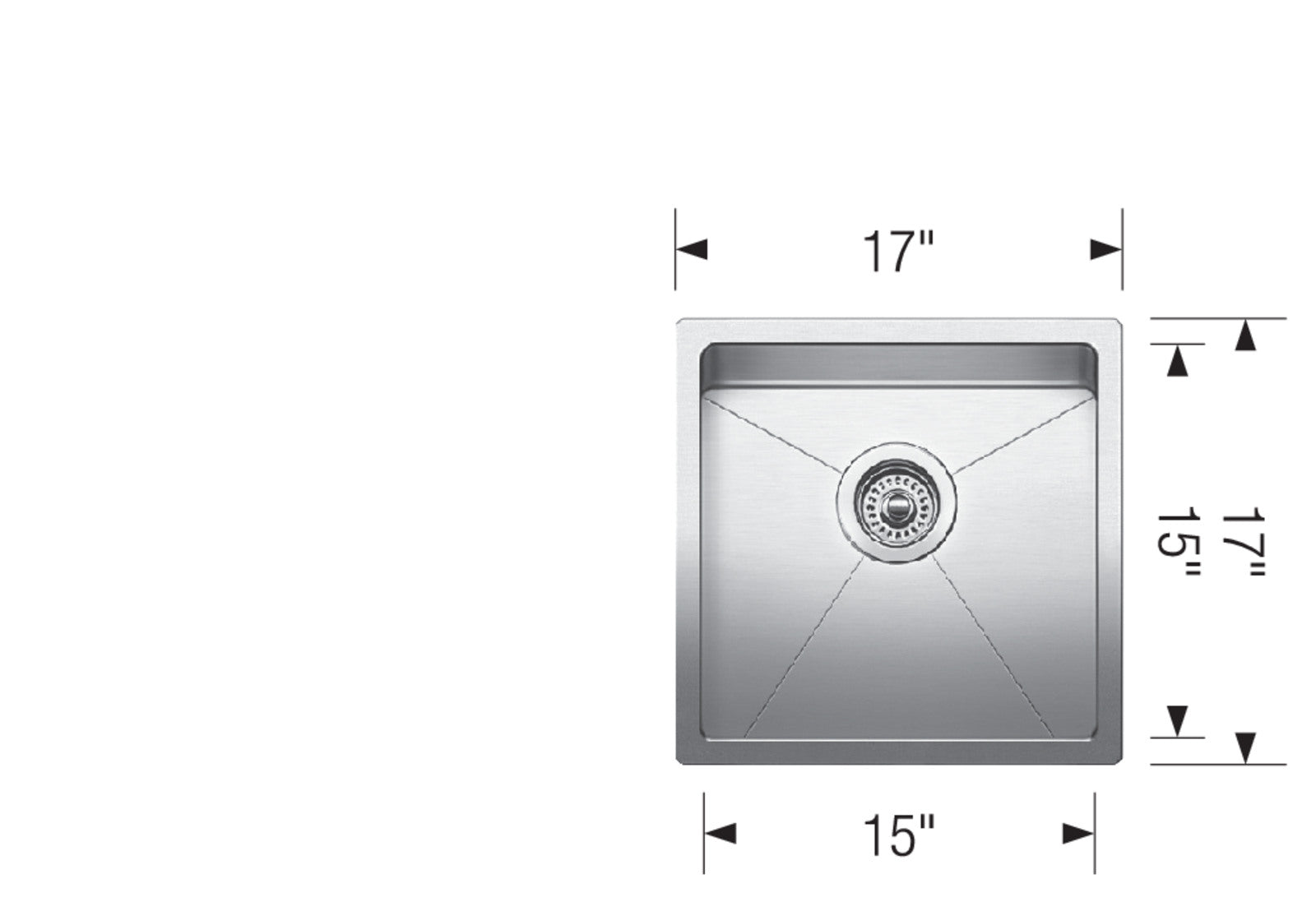 satin polish stainless steel sink