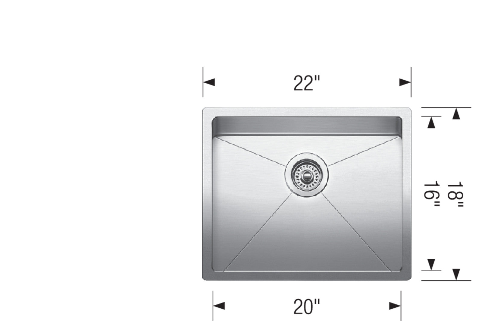 satin polish stainless steel sink