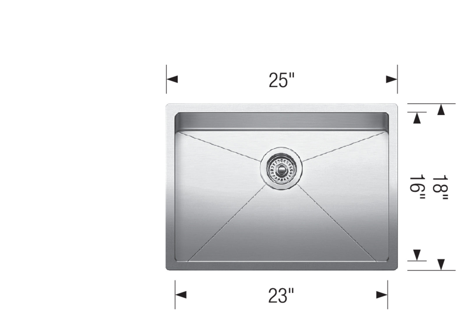 satin polish stainless steel sink