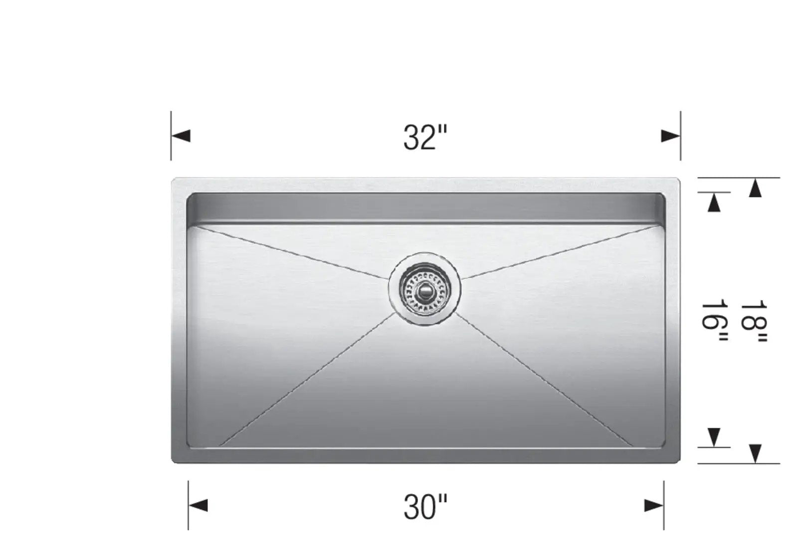 satin polish stainless steel sink