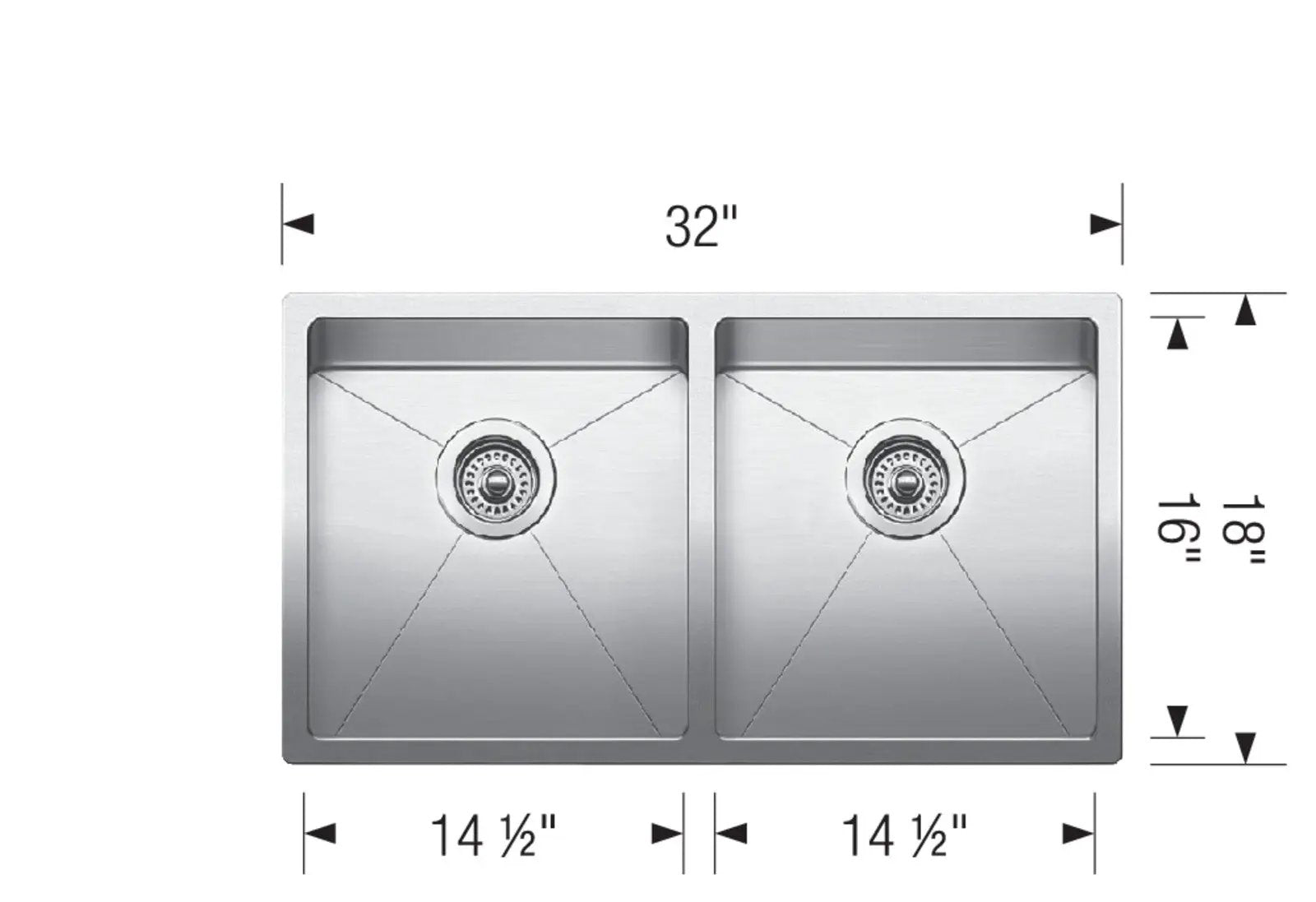 satin polish stainless steel sink