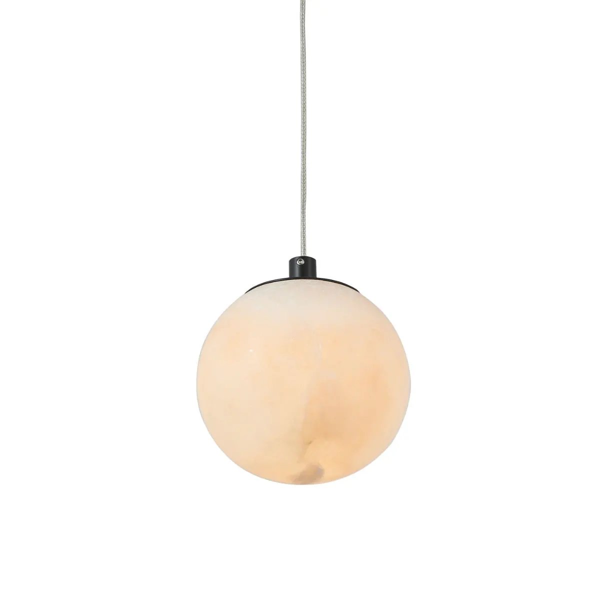 Abra Lighting Stone Alabaster Stone Orb Pendant includes 120" Cord and Uni-Jack Plug by Abra Lighting