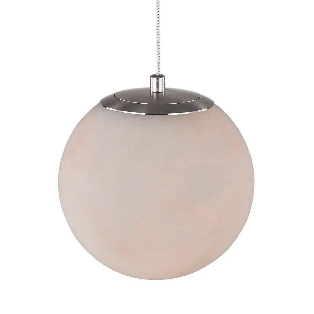 Abra Lighting Stone Alabaster Stone Orb Pendant includes 120" Cord and Uni-Jack Plug by Abra Lighting