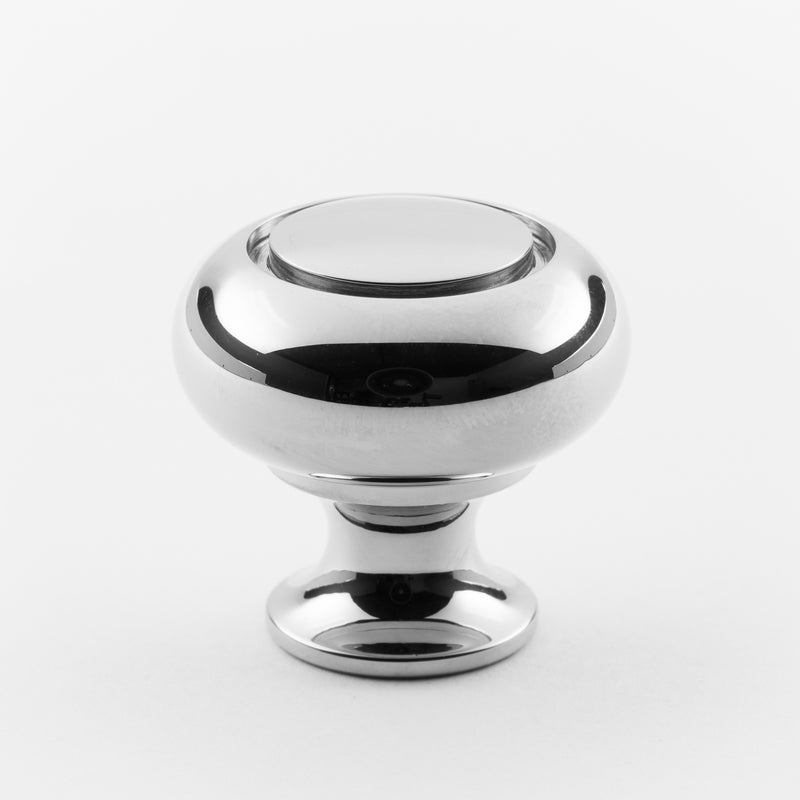 polished chrome knob