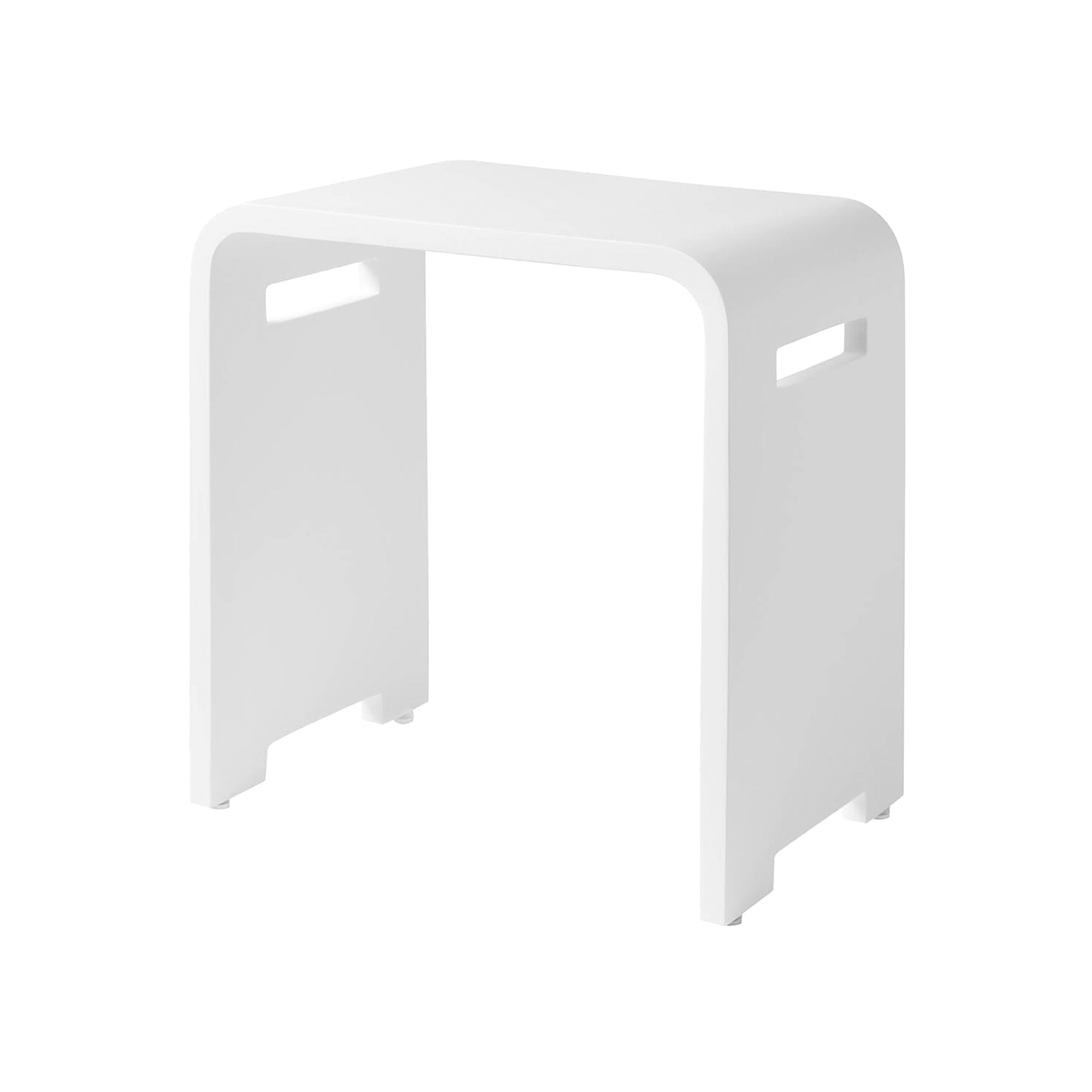 white shower bench