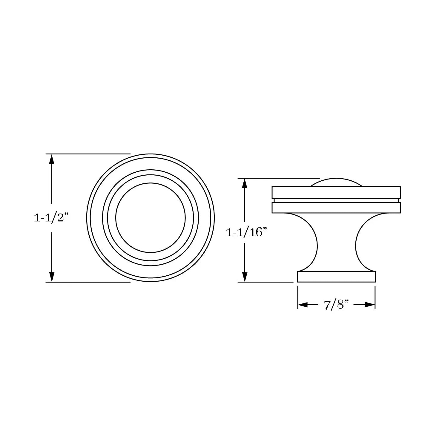 knob dimension