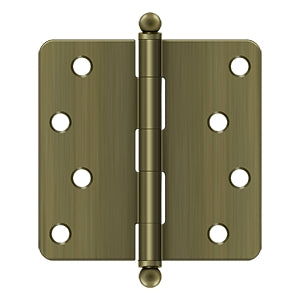 Deltana 4" x 4" x 1/4" Radius Hinge with Ball Tips