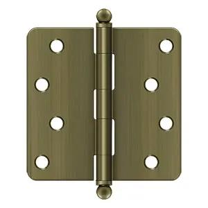 Deltana 4" x 4" x 1/4" Radius Hinge with Ball Tips by Deltana