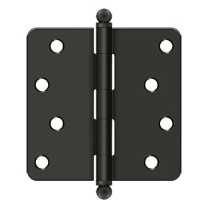 Deltana 4" x 4" x 1/4" Radius Hinge with Ball Tips