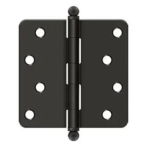 Deltana 4" x 4" x 1/4" Radius Hinge with Ball Tips by Deltana