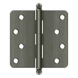 Deltana 4" x 4" x 1/4" Radius Hinge with Ball Tips by Deltana