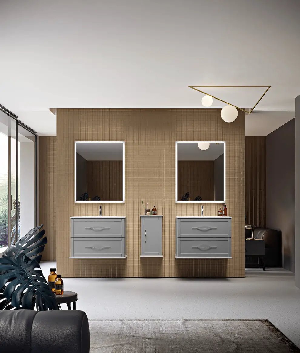 grey matte vanity