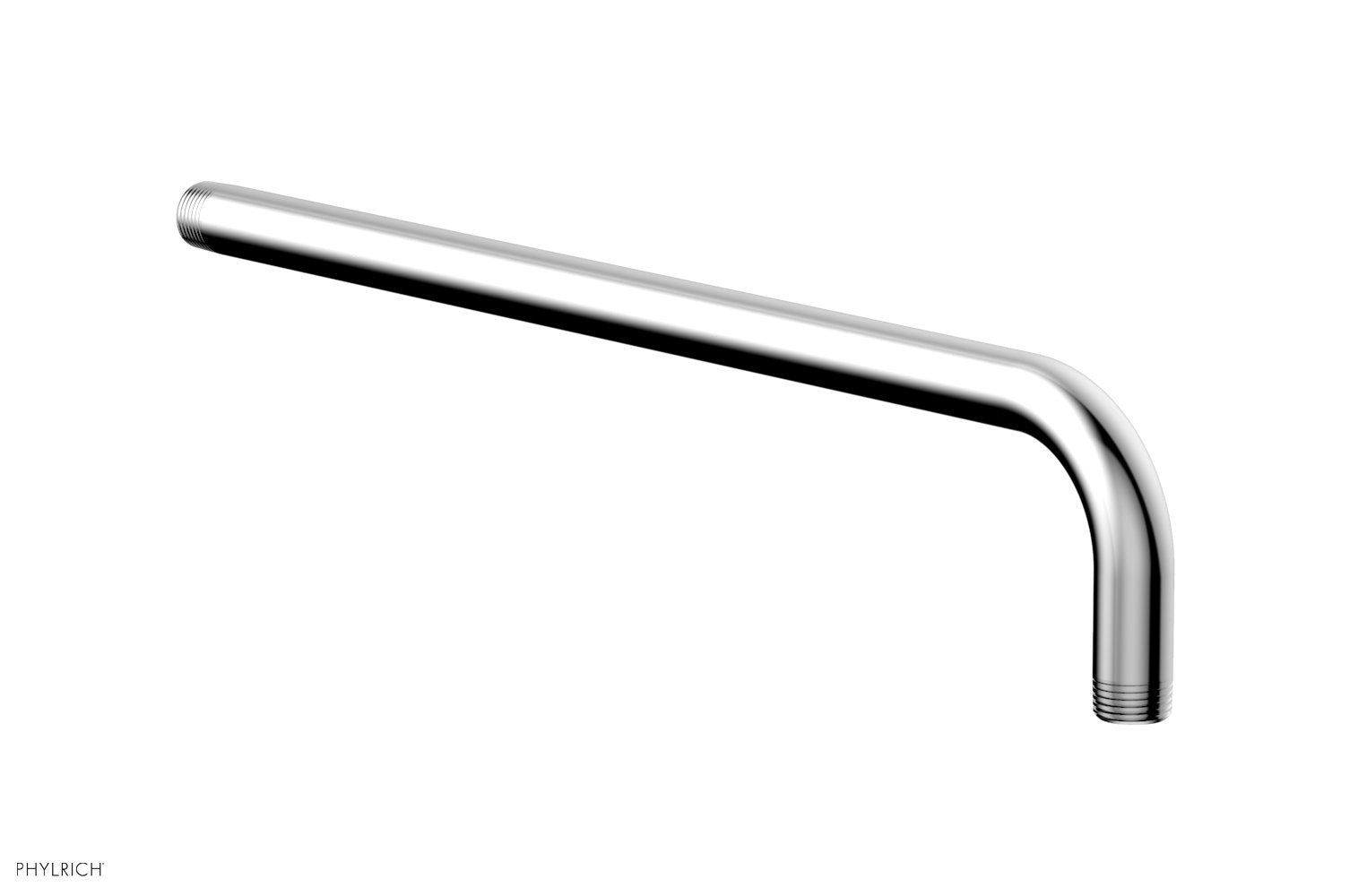 polished chrome shower arm