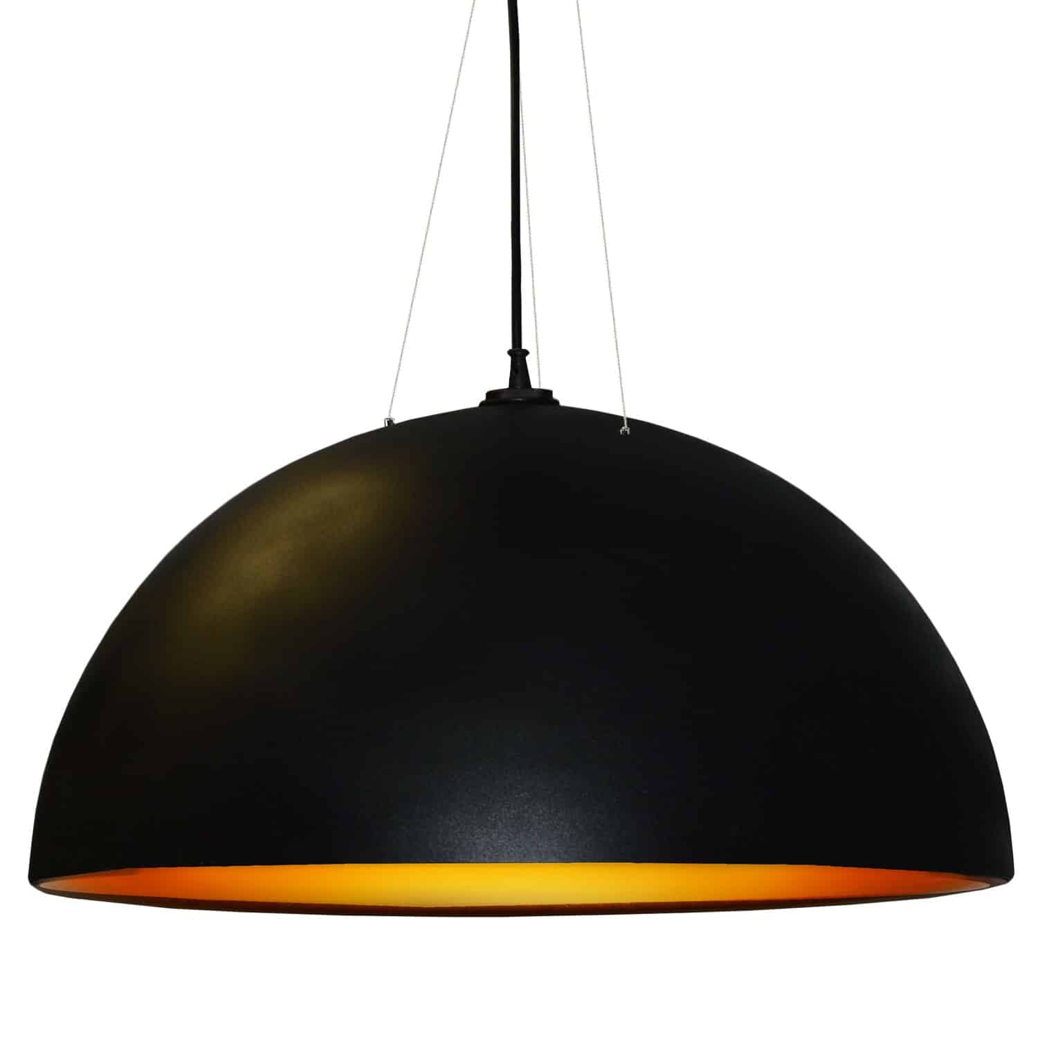 black and gold pendants