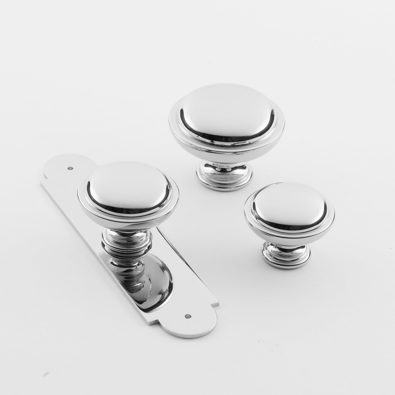 polished chrome knob