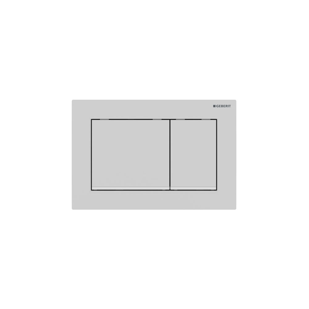 matte white with gloss white accent actuator plate