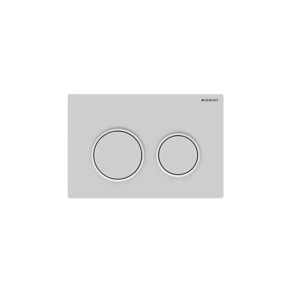 matte white with gloss white accent actuator plate